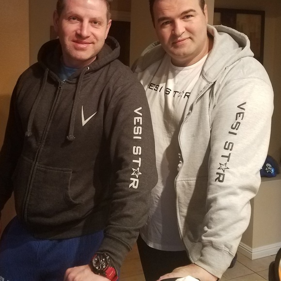 Hooded jacket 100% cotton heavy great quality - Picture 2 of 6